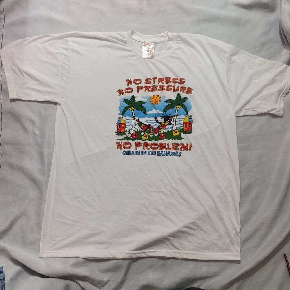 Thriller Banana No Stress T-Shirt Size XXL White